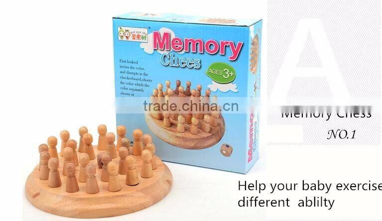 OEM custom kids intelligence wooden education toy play chess game