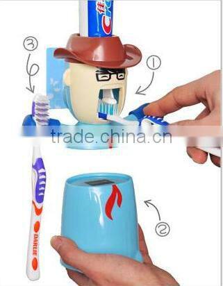 Love warriors wash set automatic toothpaste + dust Tumbler + couple toothbrush holder