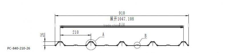 Best price 840 polycarbonate corrugated sheet /pc roofing sheet/corrugated plastic sheet