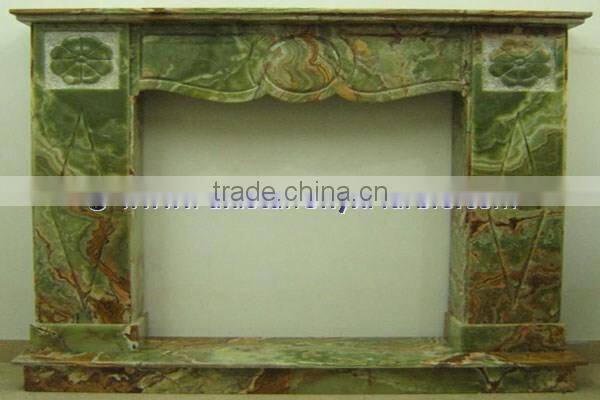 New Style DARK GREEN ONYX FIREPLACES