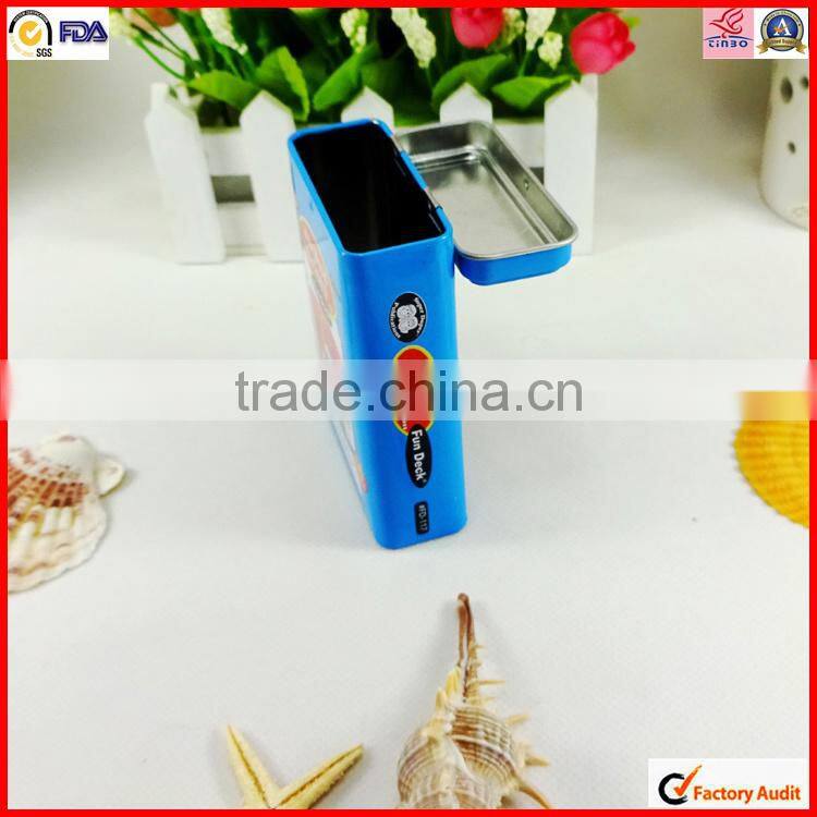 high quality rectangle hinge coffee tin box