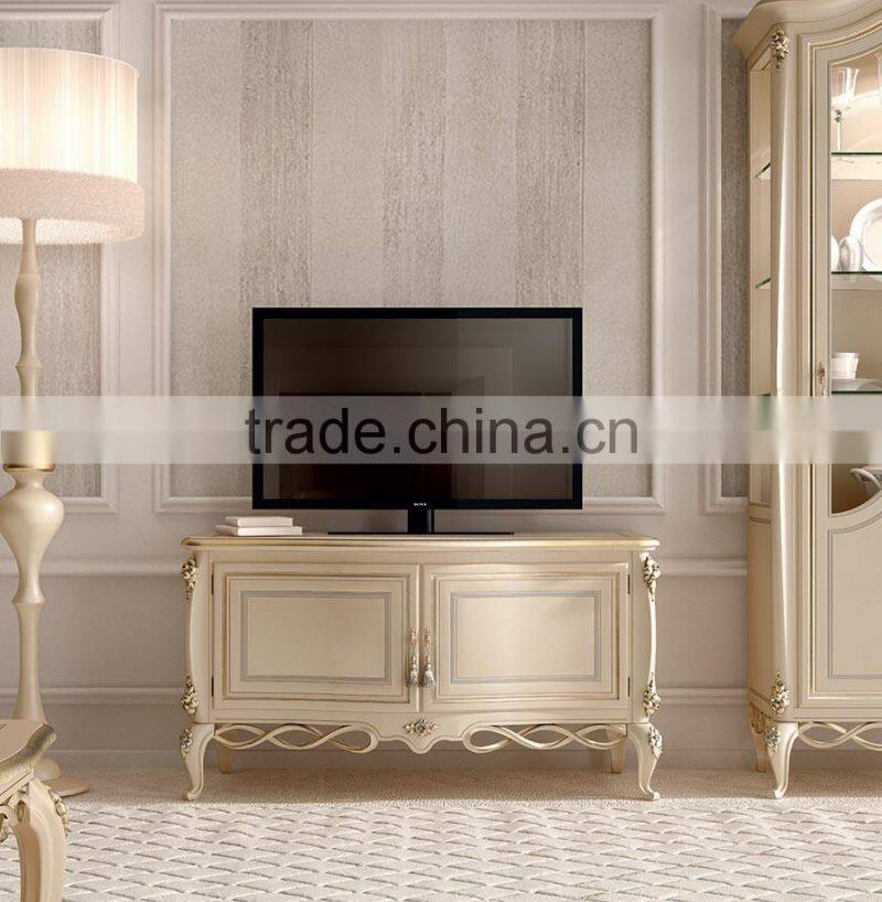 French Style Living Room TV Cabinet, Elegant Floor Cabinet