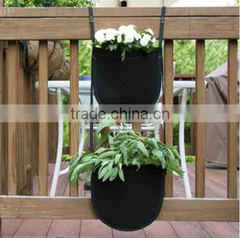 Two Pocket Vertial Garden Planter,Durable Garden Hanging Planter,Hanging Plant Bag