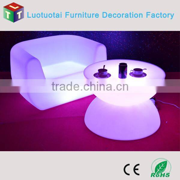 35cm waterproof inductive charging led siting cube chair/table