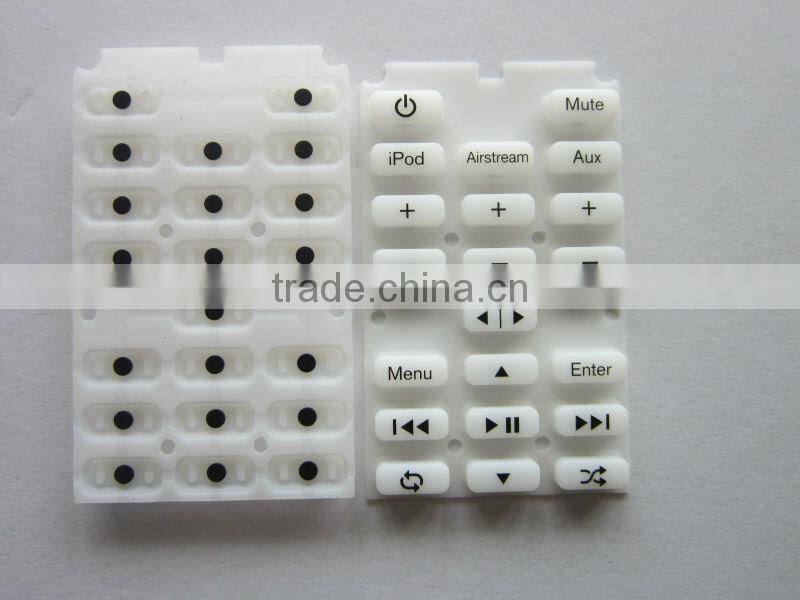 professional production conductive remote control Silicone Keypad