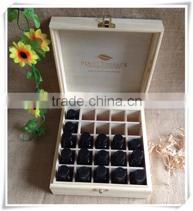 Wooden Essential oil Display Stand pine wood display packs Packaging Box