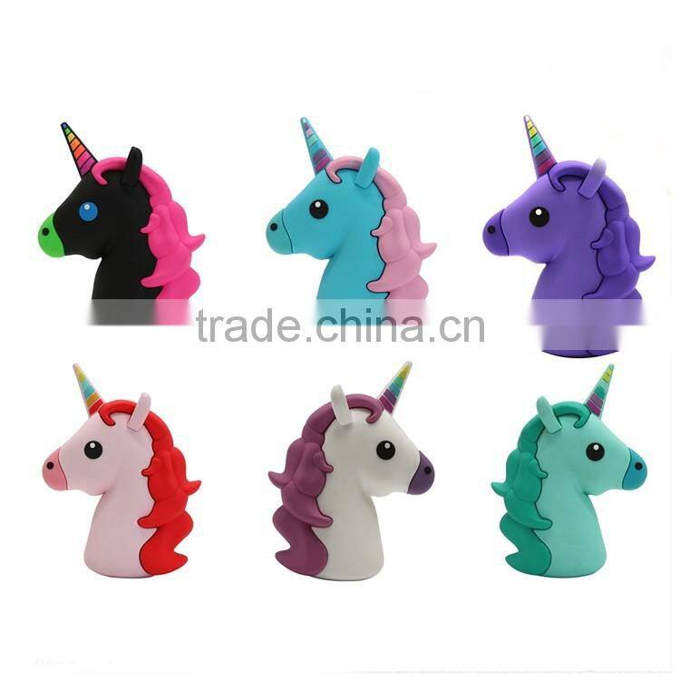 2017 New Portable Emoji Power Bank 2600mah Gift, Unicorn Power Bank