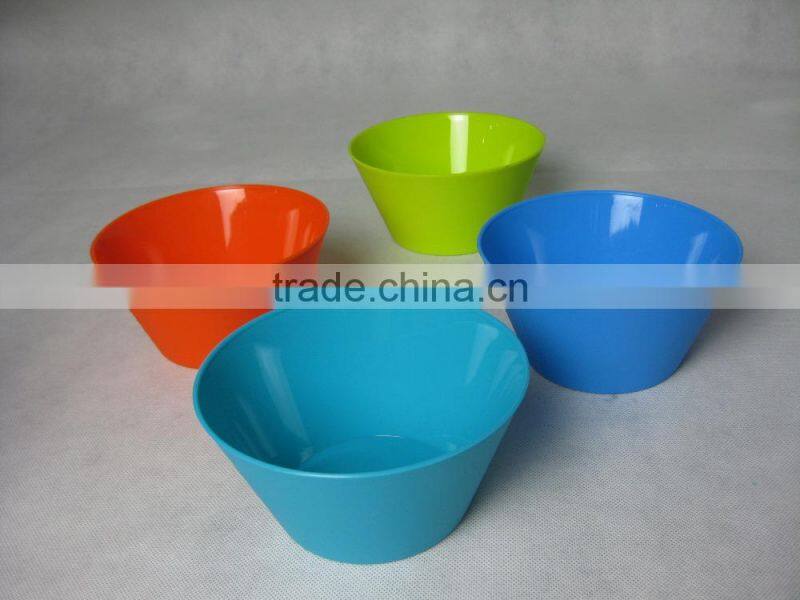BPA Free D14cm colorful plastic serving dish salad bowl