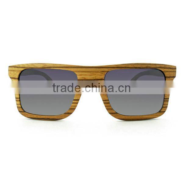 China factory custom luxury natural zebra wood sunglasses