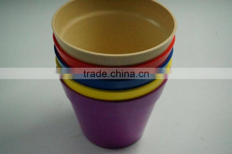 eco bamboo fibre garden flower pot planter Various color