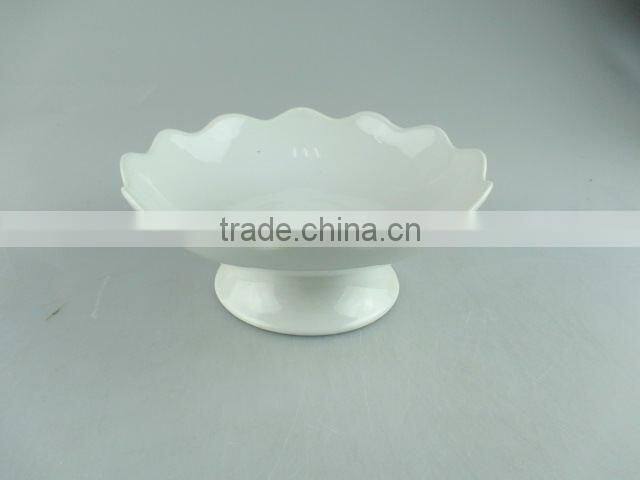 White cheap ceramic stand for candy/fruit/daily use