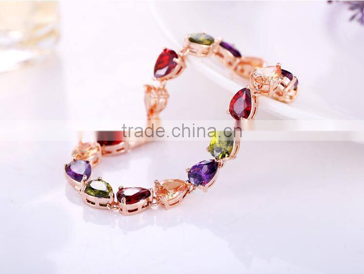 Wholesale Stock Small Order Fashion Colorful Raindrops Bracelet