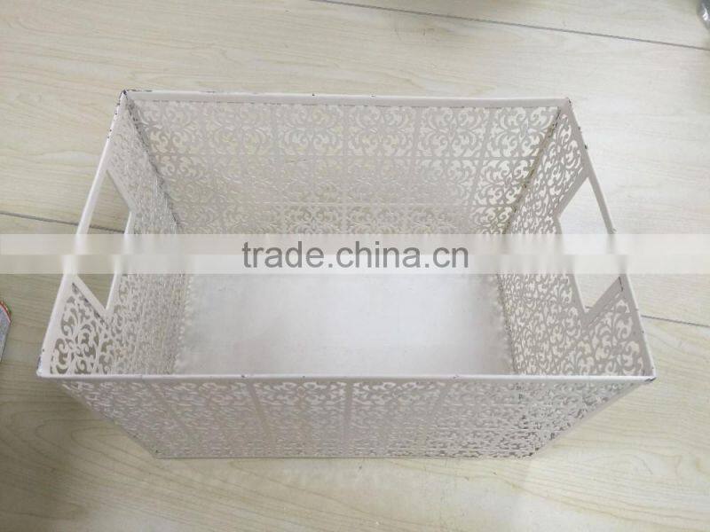 Hollow-out decorative pattern Stylish Galvanized Steel Office Deedbox