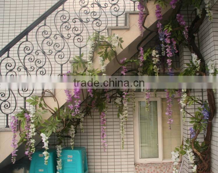 vertical plastic flower wisteria hanging vine artificial garden wedding vine