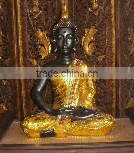 The resin copper plating guan yu statue