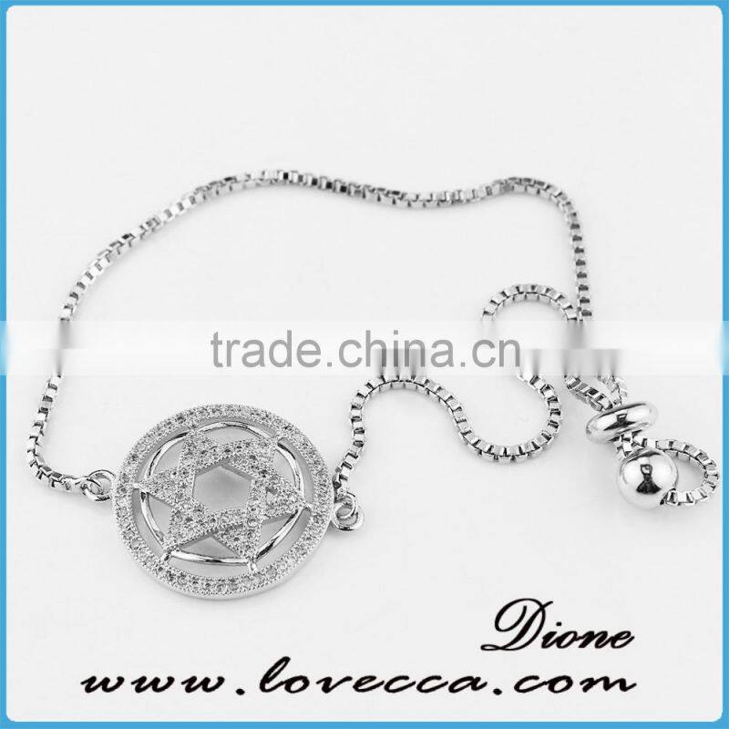 White gold plated wedding jewelry bracelet bridesmaid gift micro pave zircon jewelry bracelet