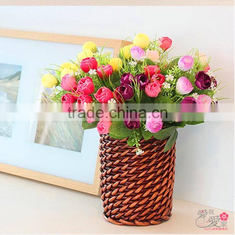 garden art decoration wicker basket / indoor decoration basket flowerpot/vintage garden wicker basket