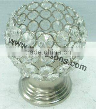 votive round crystal beaded votive candle stand