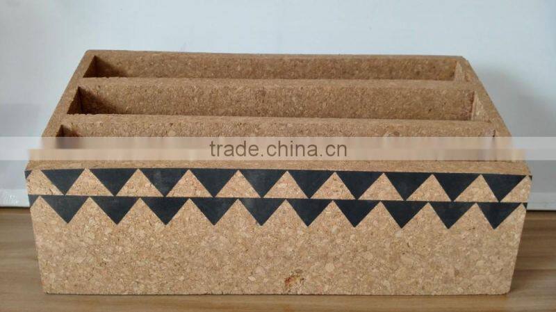 3 Compartments Durable Office Cork File Holder