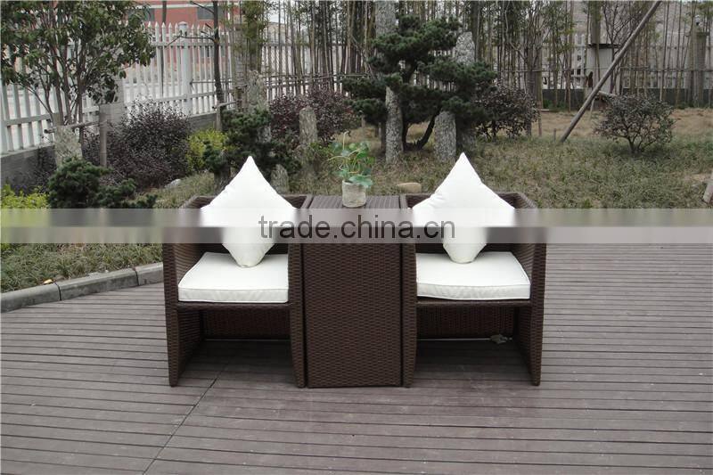 2015 3 Pics Romantic Anti-UV Outdoor Rattan Club Bar Set Furniture