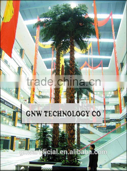 Artificial Royal Palm Trees Real Barks Garden Decoration APM023 GNW