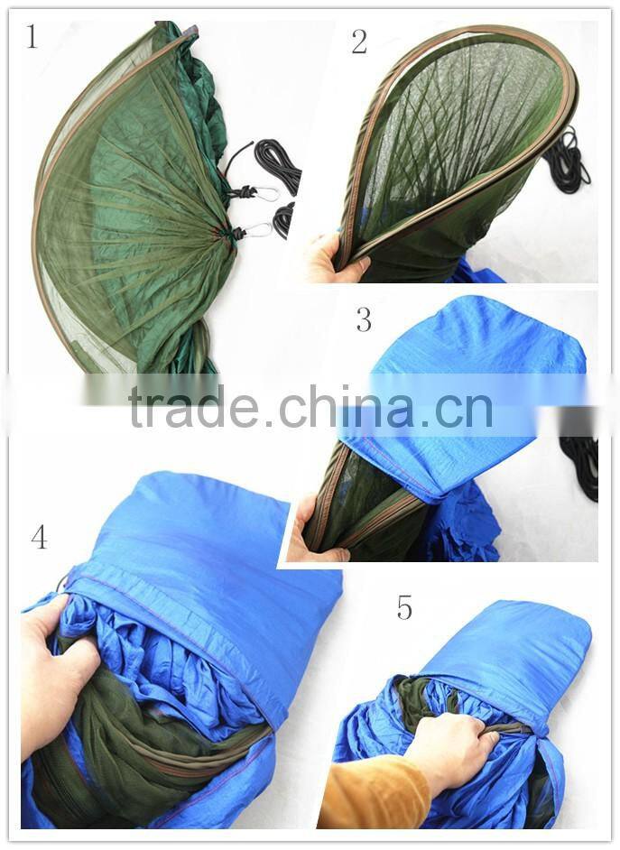 Portable Outdoor Traveling Camping Nylon Hanging Hammock with Mosquito Net