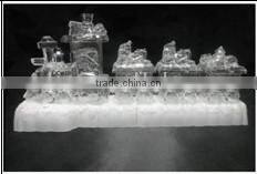 2015 Acrylic train and Santa heads table decoration with led light