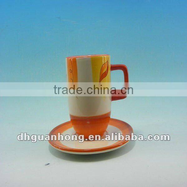 Ceramic cup with tea pot for dinnerware