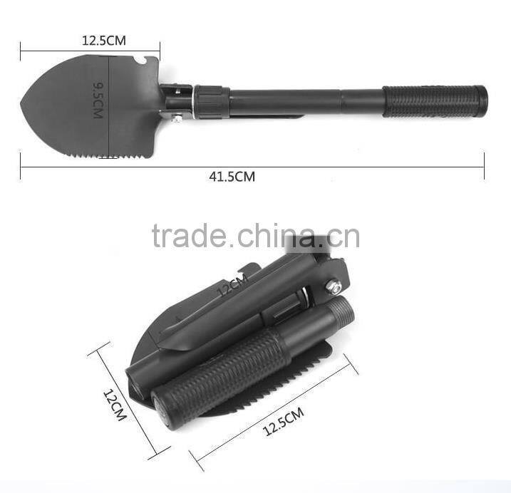 Folding Multifunction Shovel Outdoor Camping Shovel Mini Survival Trowel Tools with Snow Spade Pick Saw Compass garden tools