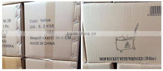 32L mop bucket with wringer side press plastic