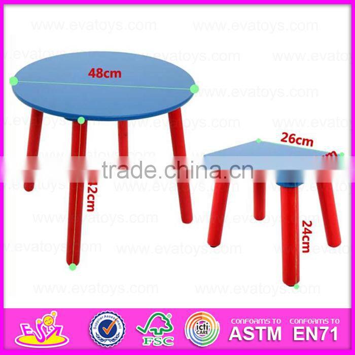 2015 New wooden table set for kids,Popular wooden toy table set for children,High quality Wooden Table and 2 Chairs WO8G137