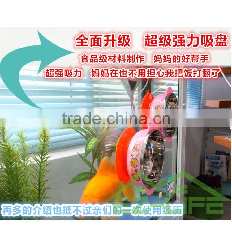 Stainless steel food feeding bowls with spoon and plastic chopsticks kids tableware set