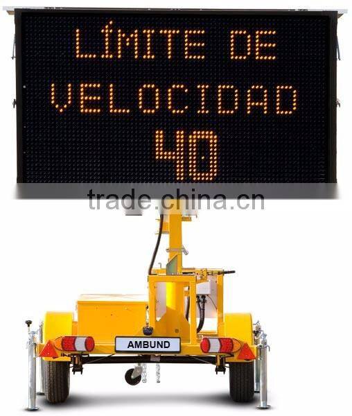 EU Series Portable Message Signs For Traffic Management, Outdoor Trailer Mounted VMS