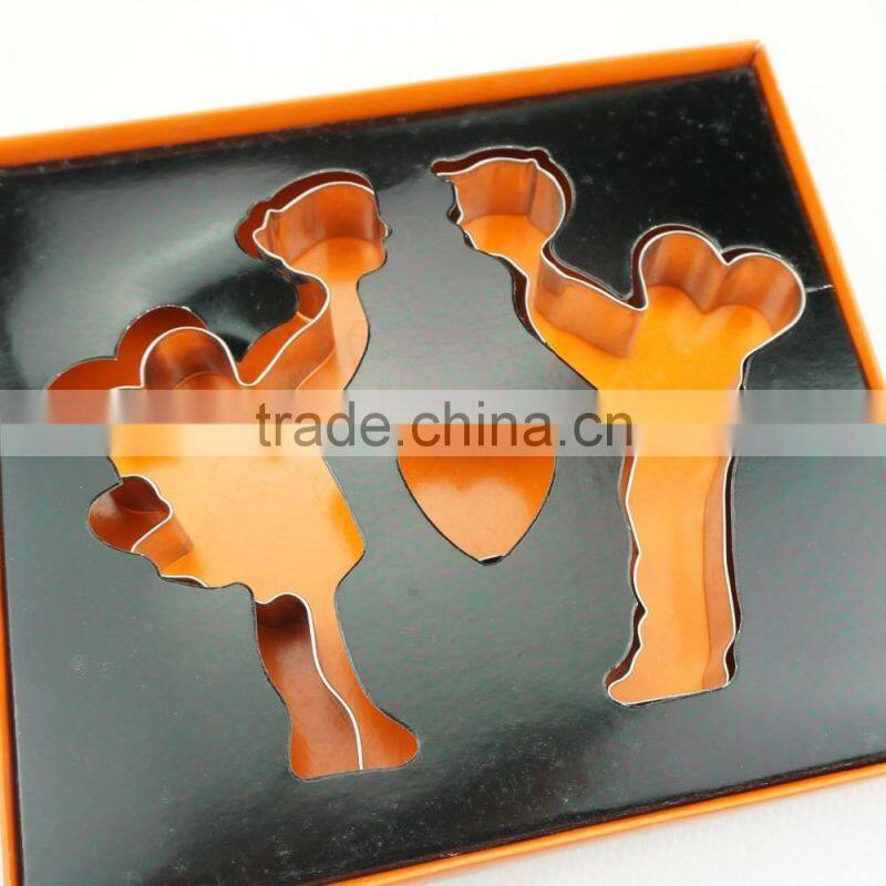47040 wedding kissing shape stainless steel cookie cutter set