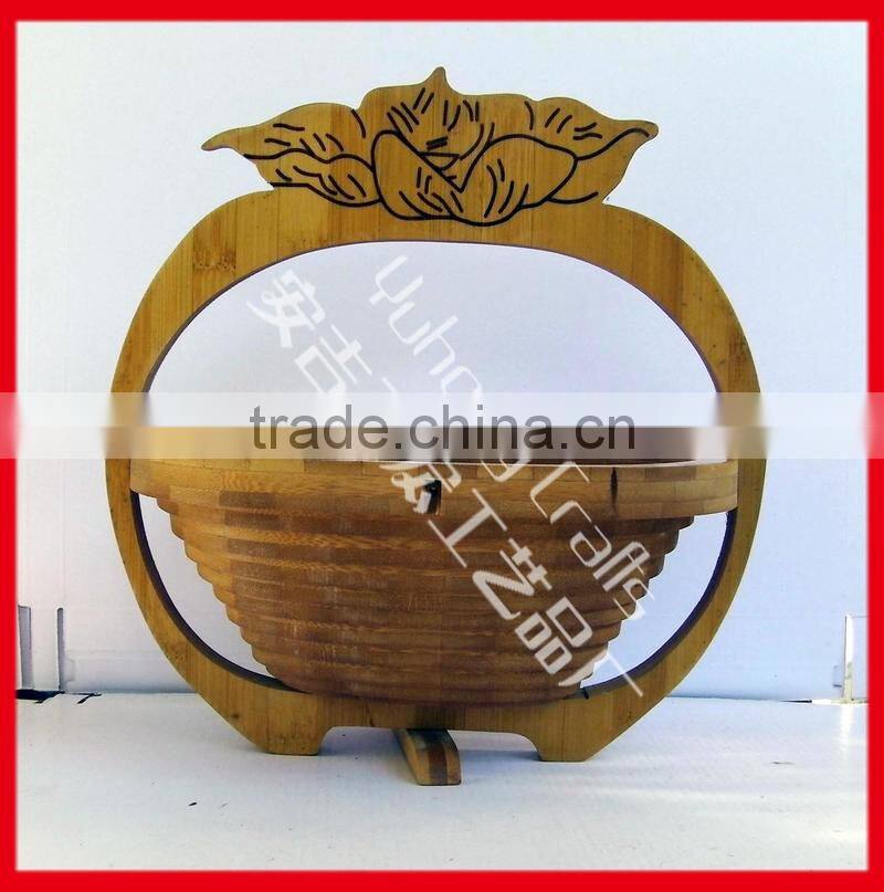 Custom made folding bamboo basket with competitive price