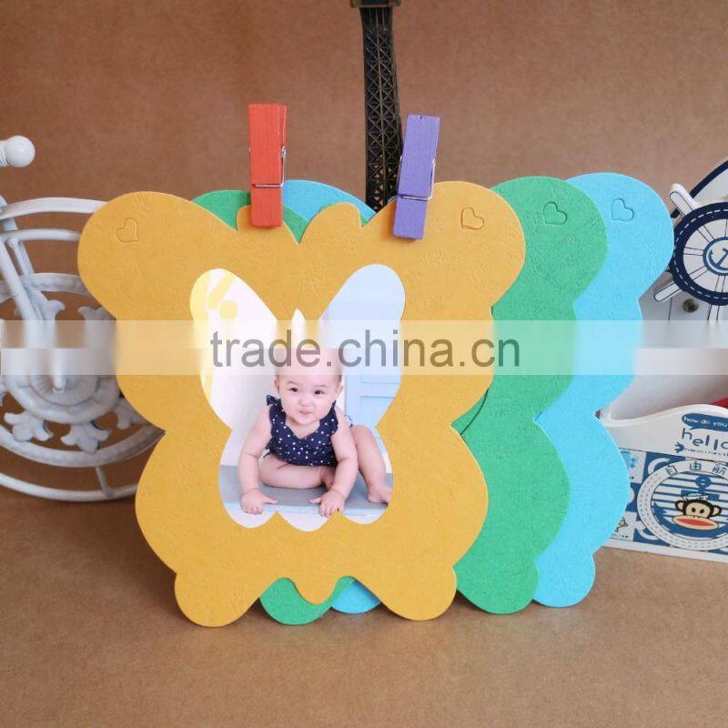 DIY Butterfly Shape Love Photo Frame For Kids Room Decoration