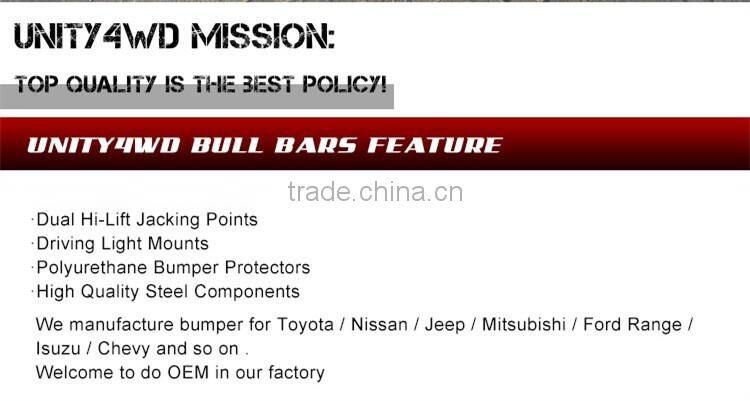 Unity manufacturer NEW MODEL WITH LAMP & STONE GUARD front bumper 4x4 bull bar for ranger