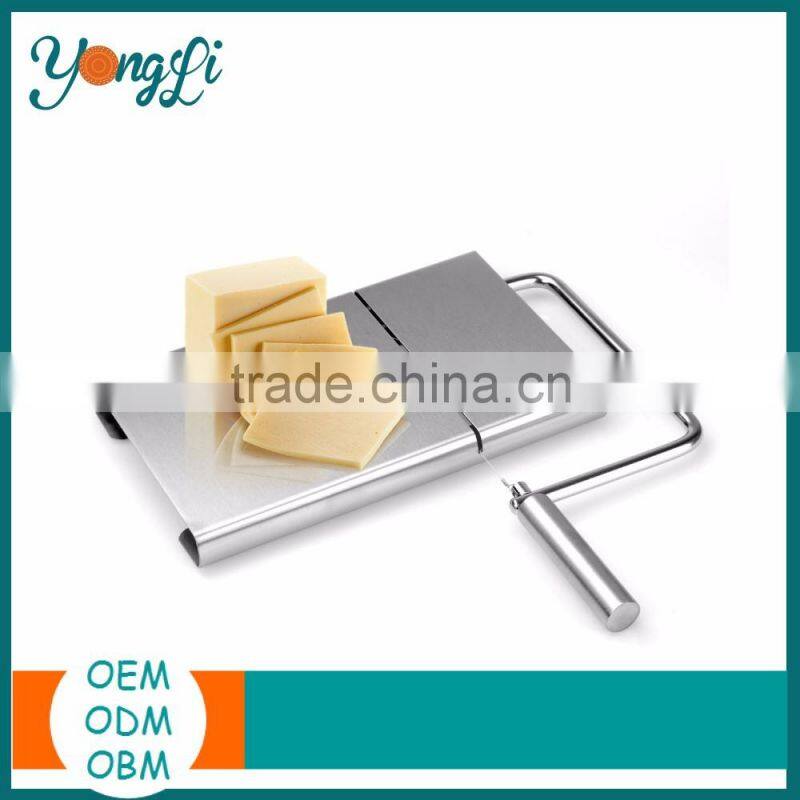 Stainless Steel Cheese Butter Slicer with Replacement Wire Cheese Cutting Board