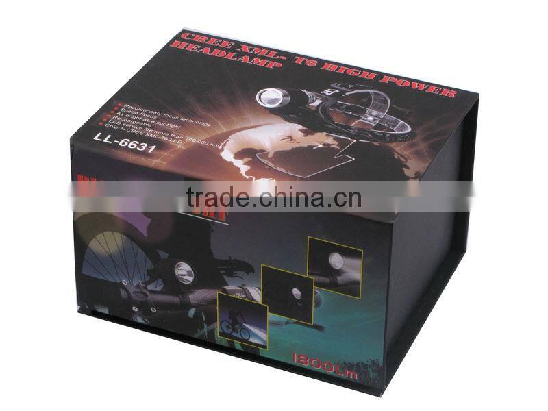 LL-663 1800LM 3 Mode LED Headlamp with 18650 Battery and Charger High Power Headlamp