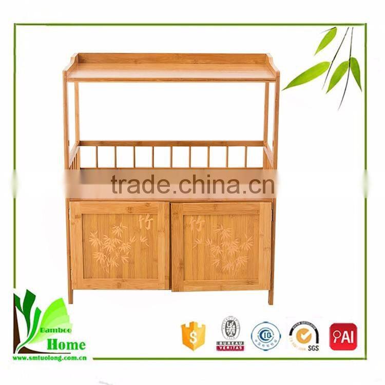 Unique home fashion personality space multifunction bamboo kitchen shelves storage
