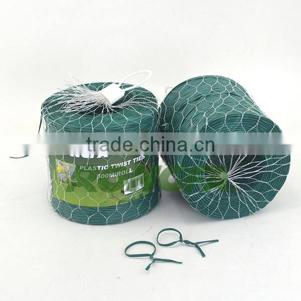 12cm waterproof plastic metal wire twist ties for agriculture and garden