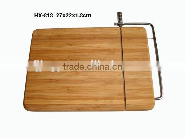 Wholesales Natural Bamboo Cheese Board with Wire Slicer