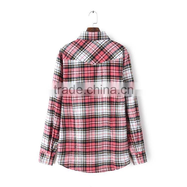 100% cotton men's yarn dyed flannel check/plaids shirt ,long sleeve flannel shirt