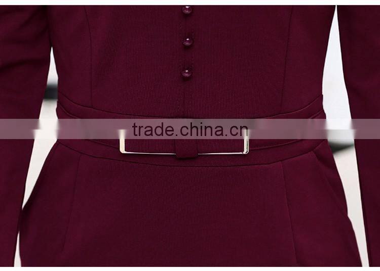 2016 Customized manufactorying fashionable custom fit middle-aged ladies dress