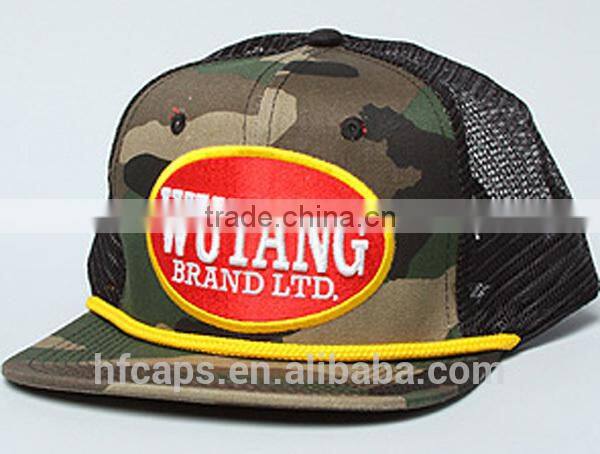 Custom Embroidery Logo 5 Panel With Rope Most Fashion Mesh Cap