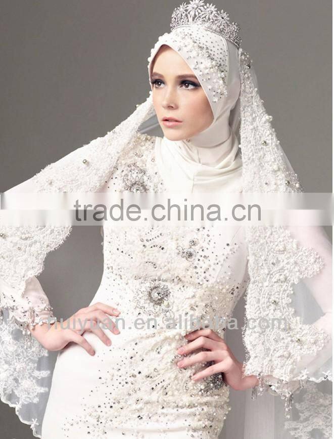 simple boat neck lace long sleeve corset wedding dress