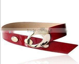 latest fancy lady's shiny pu belt