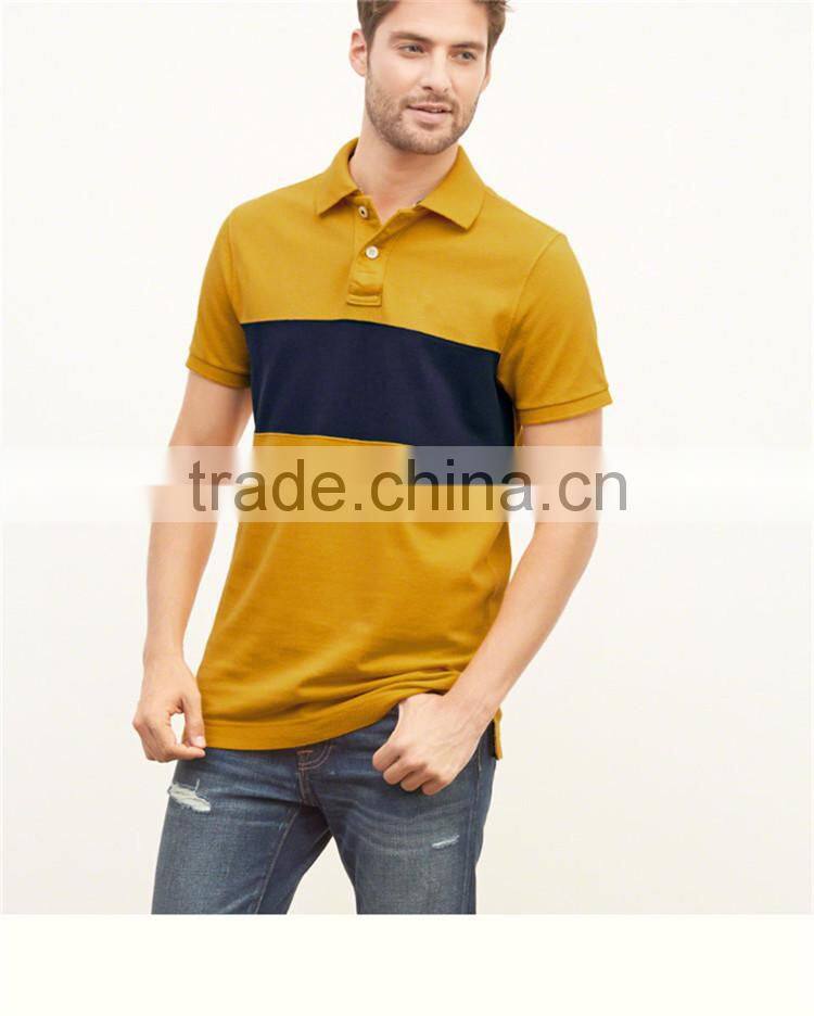 Wholesale low price custom two color polo shirt golf polo