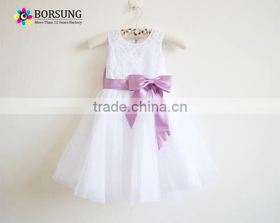 Latest Children Wedding dresses Frocks Birthday Lace and tulle Long Flower Girl Dresses