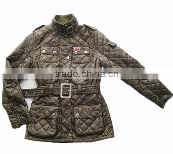 Warm male & female winter quilted jacket coat